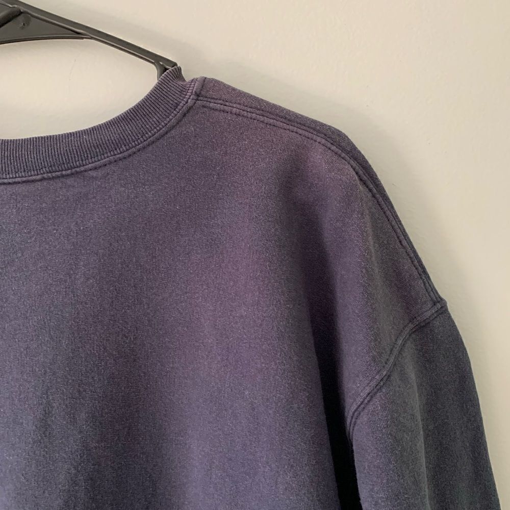 VTG Old Navy Comfy Pullover Crewneck Sweatshirt Navy Blue White Size XL - Picture 6 of 7
